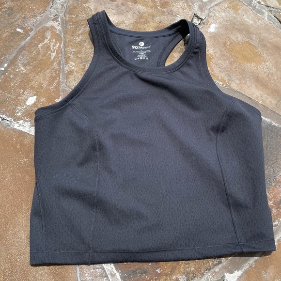 90 Degree By Reflex - Women's Wonderlink Printed Cropped Racerback Tank Top - Picture 1 of 3